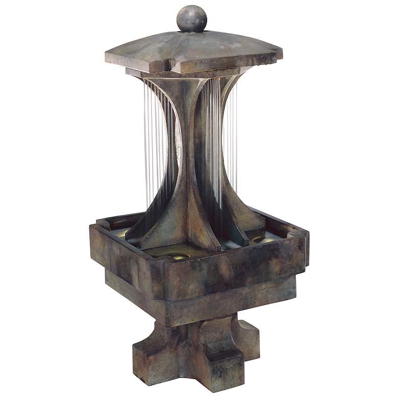 Image 1 La Crosse 52 1/2" High Modern Waterfall Fountain with Light