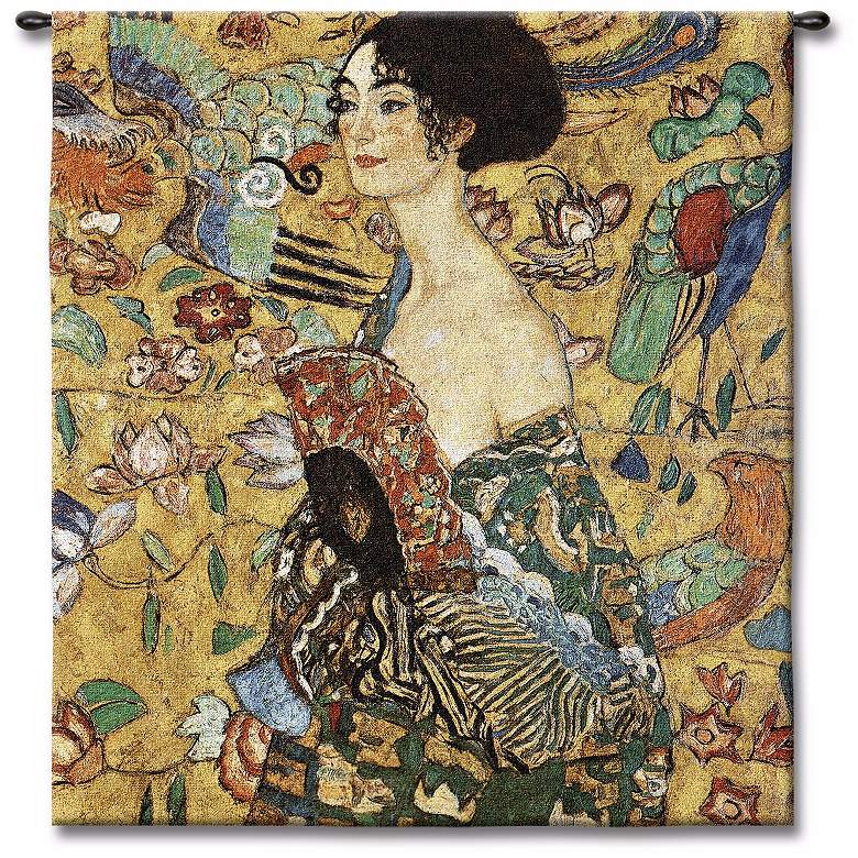 Image 1 La Femme Eventail 52 inch High Wall Tapestry