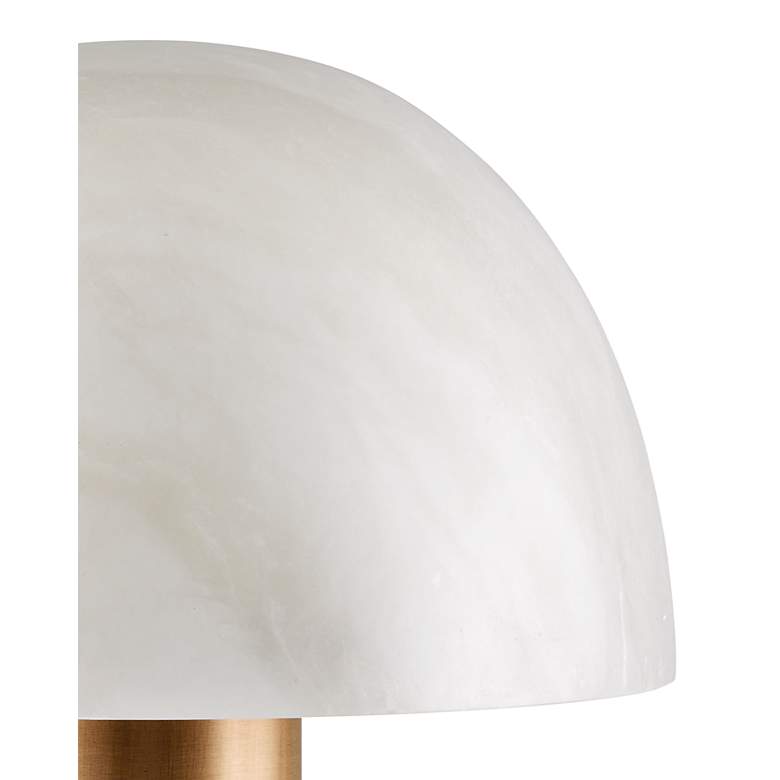 Image 3 La Gravite 11" High Antique Brass Alabaster Mini Table Lamp more views