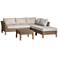 La Jolla 5-Piece Outdoor Sectional Patio Set with Firepit
