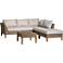 La Jolla 5-Piece Wicker Sectional Sofa w/ Arrone Firepit