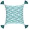 La Jolla Aquamarine Blue 18" Square Decorative Pillow