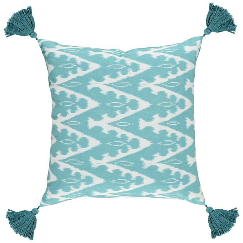 Image 1 La Jolla Aquamarine Blue 18 inch Square Decorative Pillow