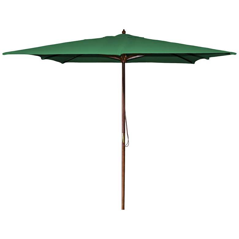 Image 1 La Jolla Green 8 1/2&#39; Wooden Square Market Umbrella