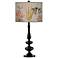 La Mer Coral Giclee Paley Black Table Lamp