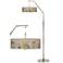 La Mer Coral Giclee Shade Arc Floor Lamp