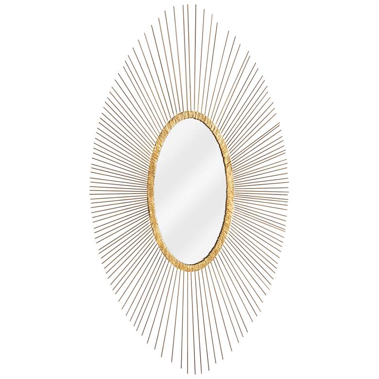 Image 1 LA Modern Sedona Gold 24 1/2" x 44" Sunburst Wall Mirror