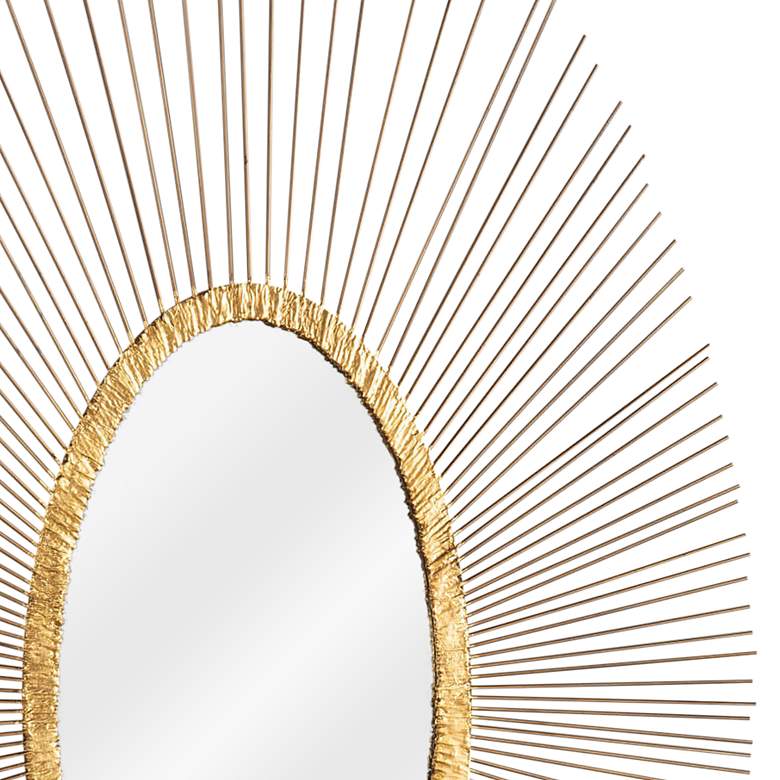 Image 2 LA Modern Sedona Gold 24 1/2 inch x 44 inch Sunburst Wall Mirror more views