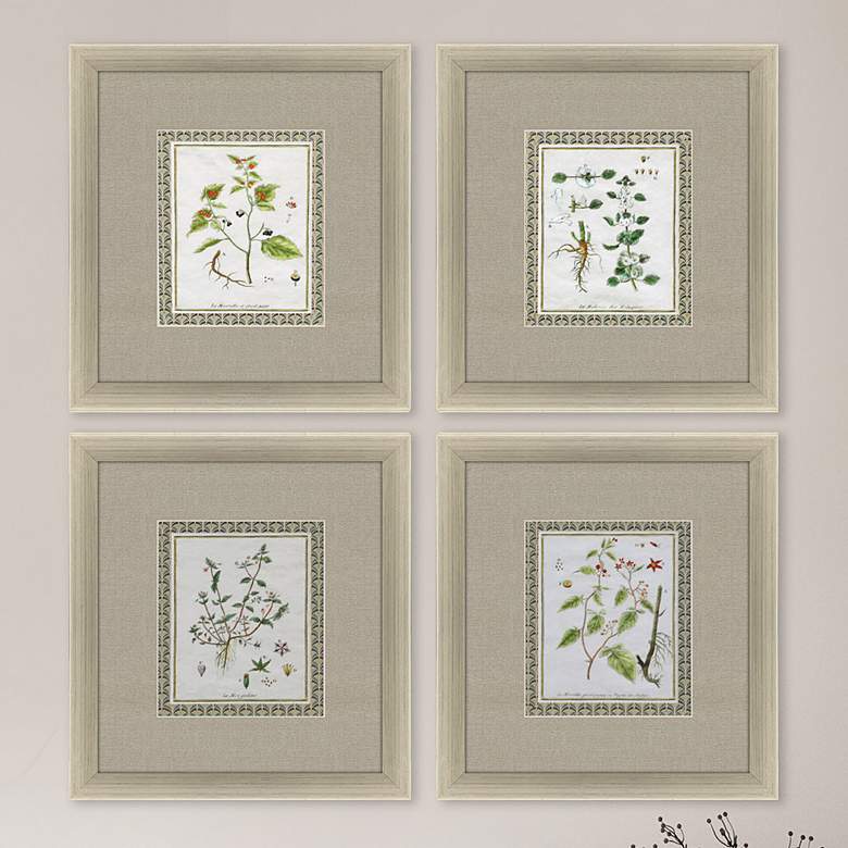 Image 2 La Passerage II 21" Wide 4-Piece Framed Giclee Wall Art Set
