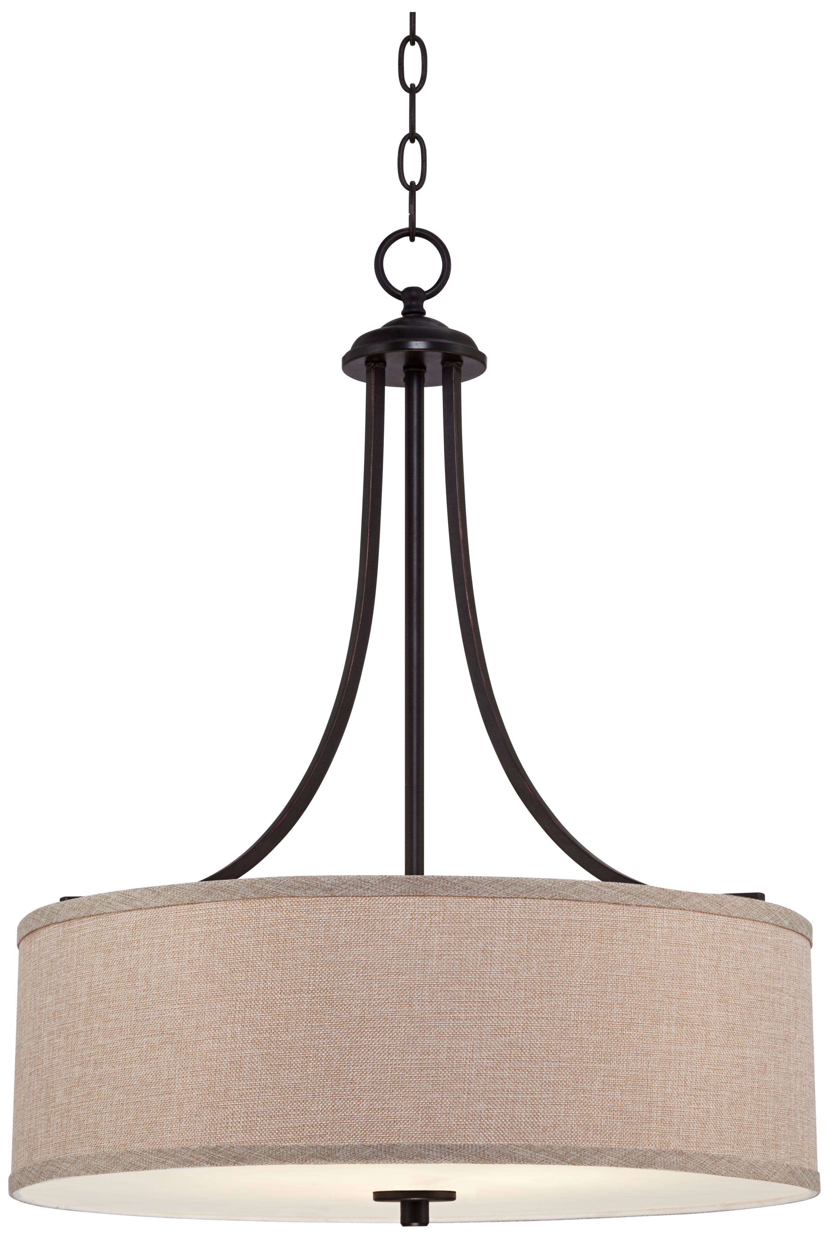 linen shade chandelier