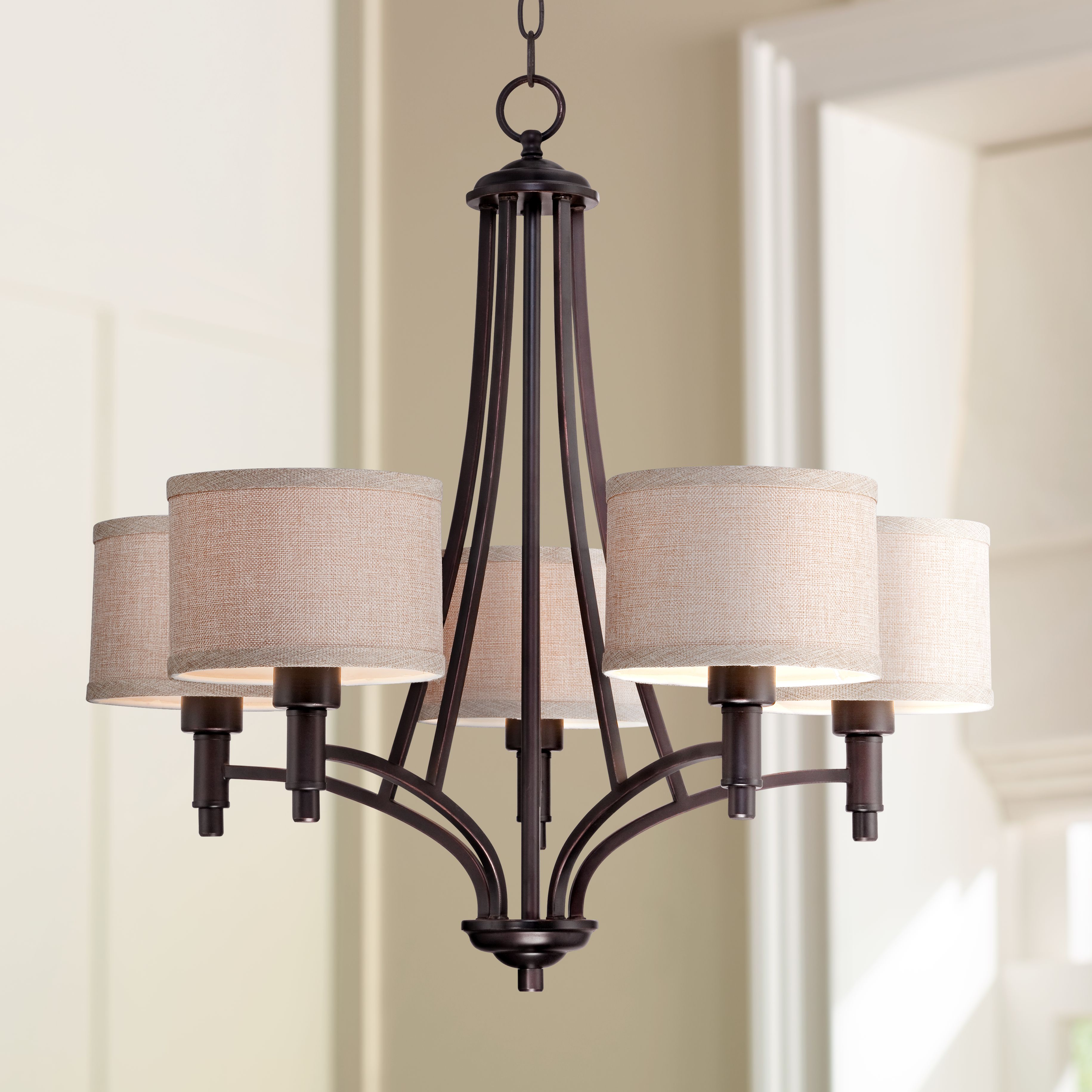 farmhouse chandelier with shades