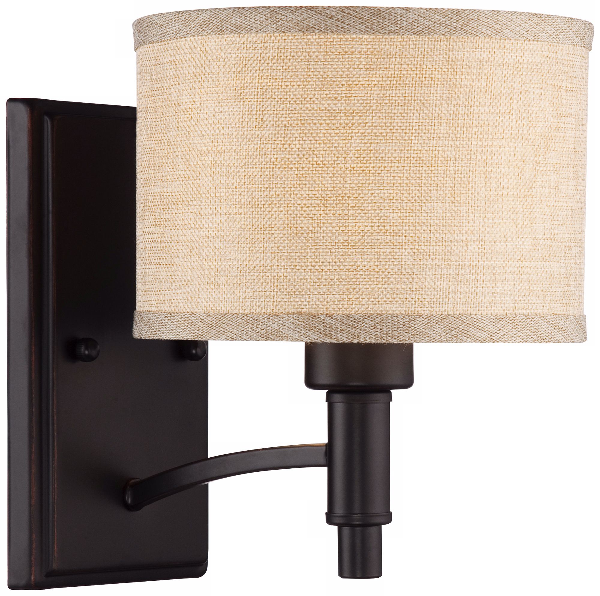 linen shade wall sconce