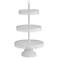La-Romain White 19"H 3-Tier Cookie or Cup-Cake Stand
