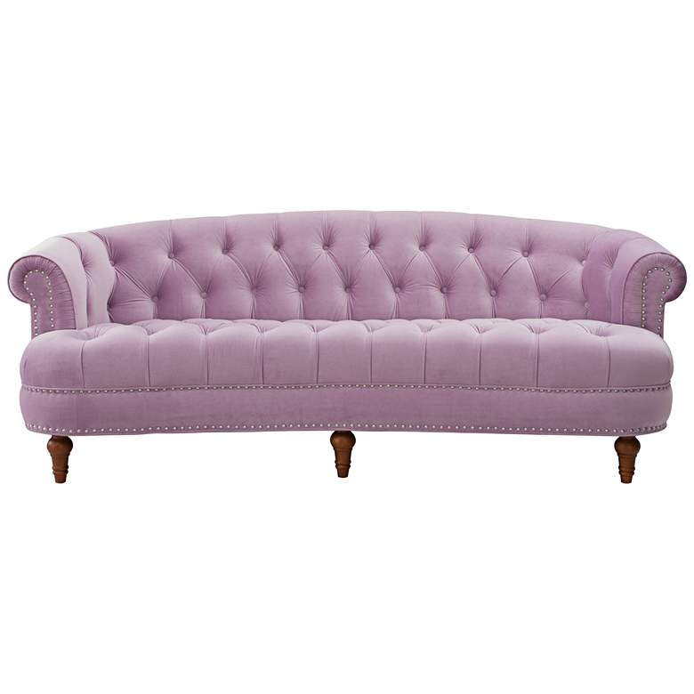 Image 1 La Rosa Lavender Velvet Tufted Chesterfield Sofa