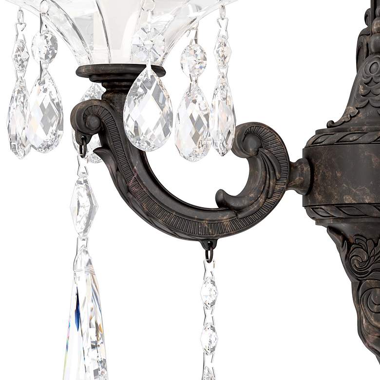 Image 2 La Scala 1-Lt Wall Sconce in Heirloom Bronze with Heritage Handcut Crystal more views