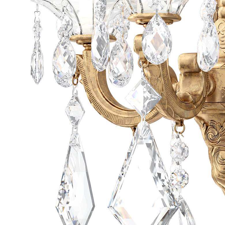 Image 2 La Scala 16.5"H x 11.5"W 2-Light Crystal Wall Sconce in French Go more views