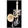 La Scala 16"H x 4.5"W 1-Light Crystal Wall Sconce in Parchment Go