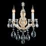 1_La Scala 18 1/2" High Gold Crystal 2-Light Wall Sconce