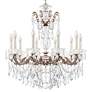 Thumbnail3 of La Scala 29.5"H x 28"W 10-Light Crystal Chandelier in Antique Sil more views