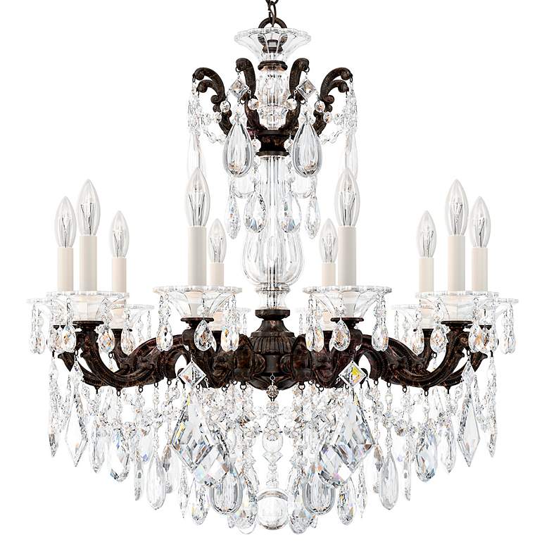 Image 3 La Scala 29.5"H x 28"W 10-Light Crystal Chandelier in Heirloom Br more views