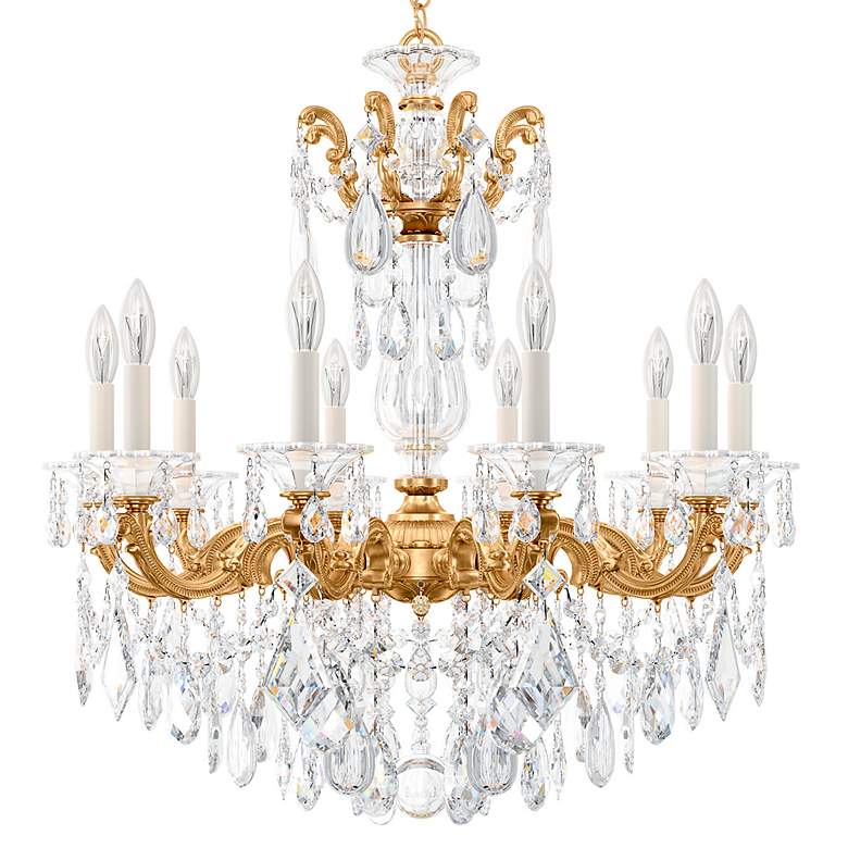 Image 3 La Scala 29.5"H x 28"W 10-Light Crystal Chandelier in Heirloom Go more views