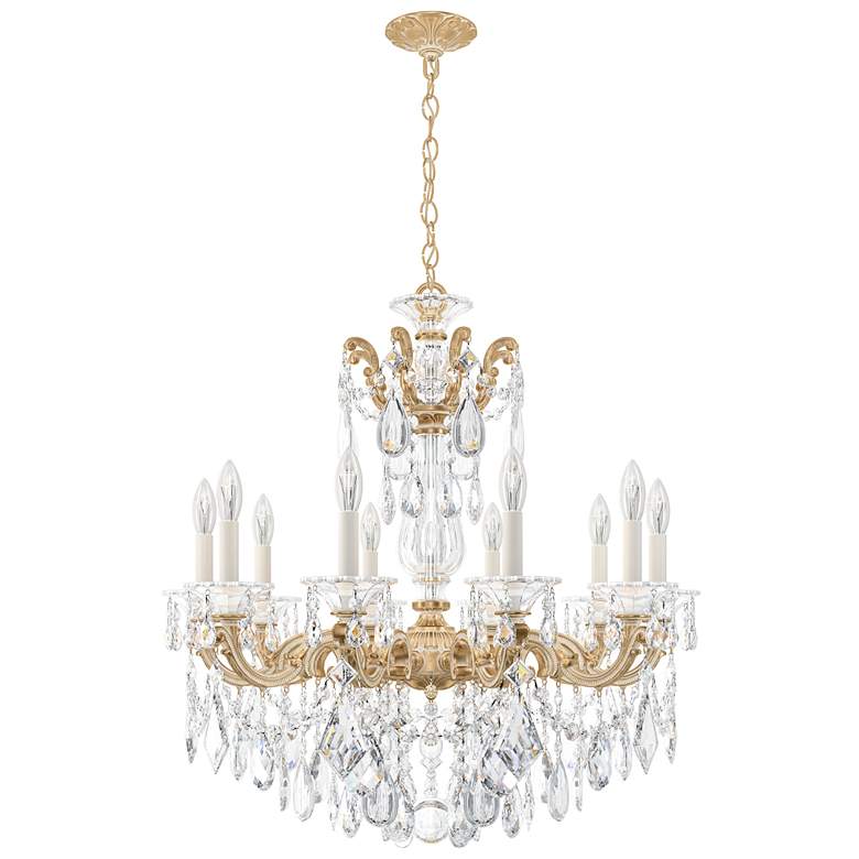 Image 1 La Scala 29.5"H x 28"W 10-Light Crystal Chandelier in Parchment G