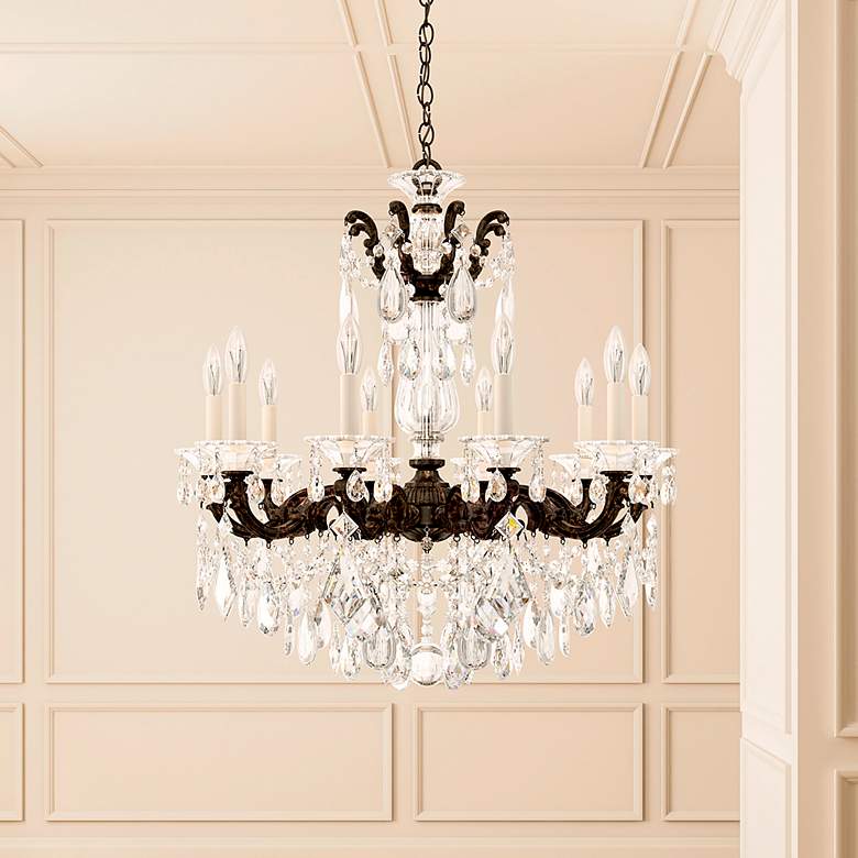 Image 1 La Scala 29.5"H x 28"W 10-Light Crystal Chandelier in Parchment G