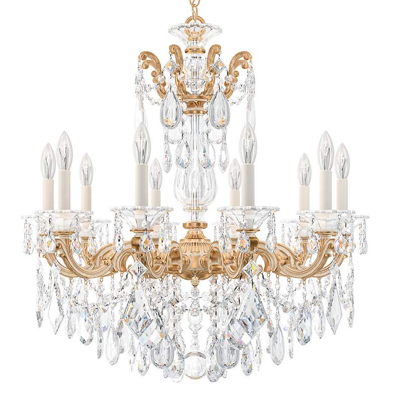 Image 3 La Scala 29.5"H x 28"W 10-Light Crystal Chandelier in Parchment G more views