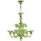 La Scala Green Glass Chandelier