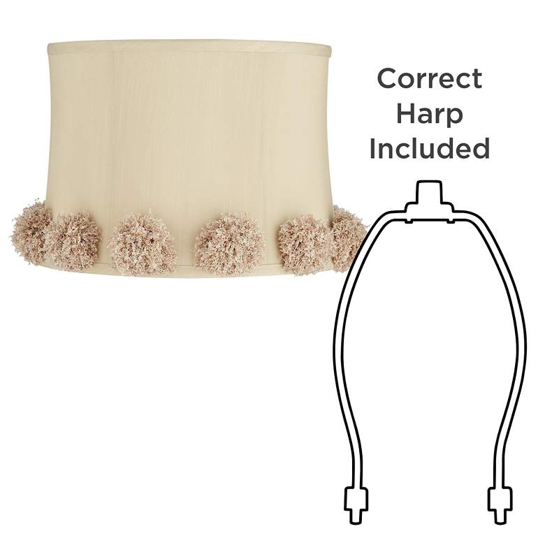 Image 6 La Taupe Softback Drum Lamp Shade 13x14x10 (Spider) more views