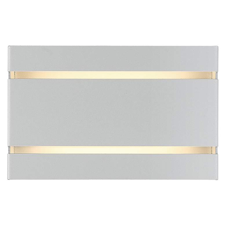 Image 2 La Vida Bi-Directional Wide Outdoor LED Wall Mount - Satin more views
