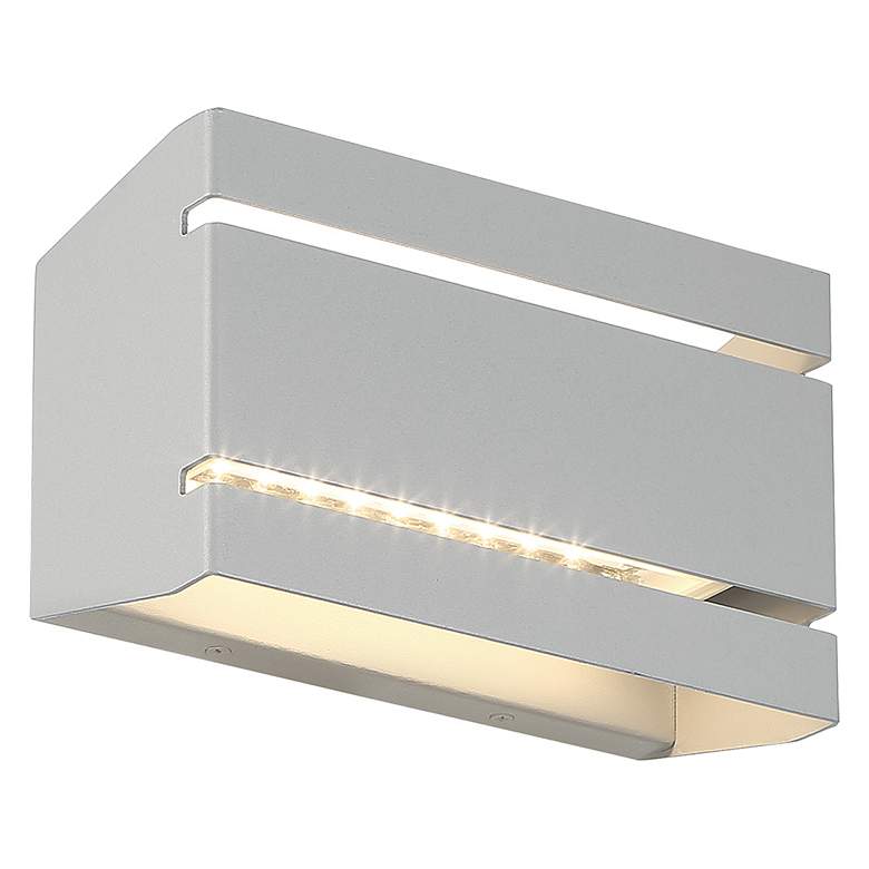 Image 4 La Vida Bi-Directional Wide Outdoor LED Wall Mount - Satin more views