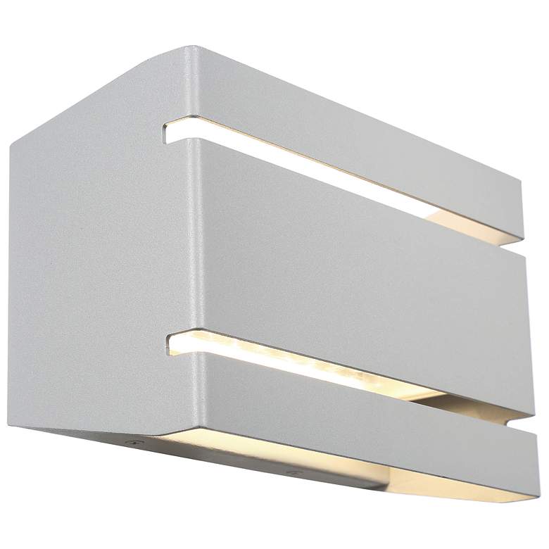 Image 5 La Vida Bi-Directional Wide Outdoor LED Wall Mount - Satin more views