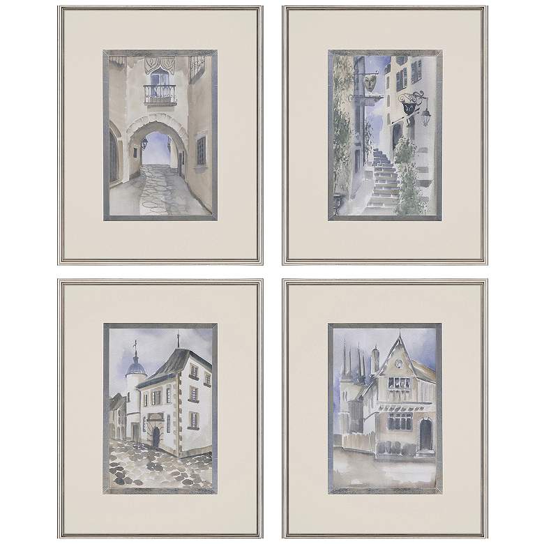 Image 1 La Ville I 16"W x 20"H Framed Art Set of 4