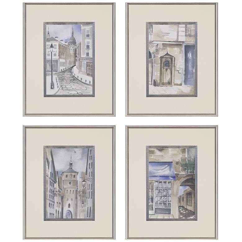 Image 1 La Ville II 16"W x 20"H Framed Art Set of 4