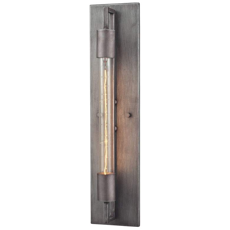 Image 1 Laboratory 20" High 1-Light Sconce - Weathered Zinc
