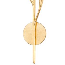 Image4 of Labra 24 1/2" High Vintage Gold Leaf 3-Light Wall Sconce more views