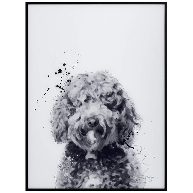 Image 2 Labradoodle 24"x18" Printed Glass Framed Wall Art