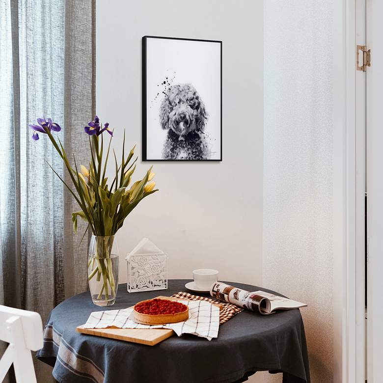Image 6 Labradoodle 24"x18" Printed Glass Framed Wall Art more views