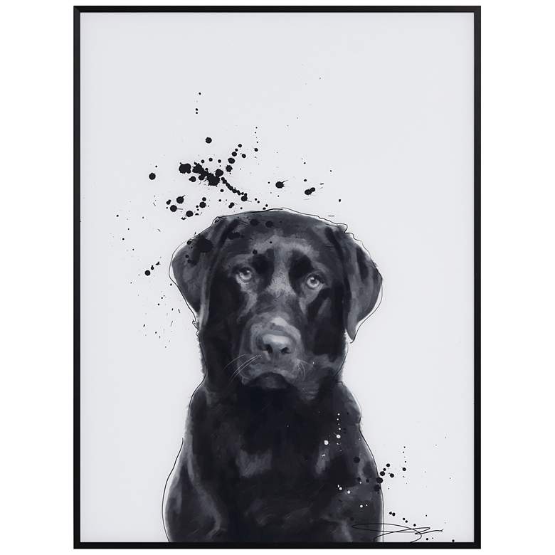 Image 2 Labrador Retriever 24"x18" Printed Glass Framed Wall Art