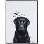 2_Labrador Retriever 24"x18" Printed Glass Framed Wall Art