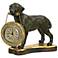 Labrador Retriever Black and Gold Desk Clock