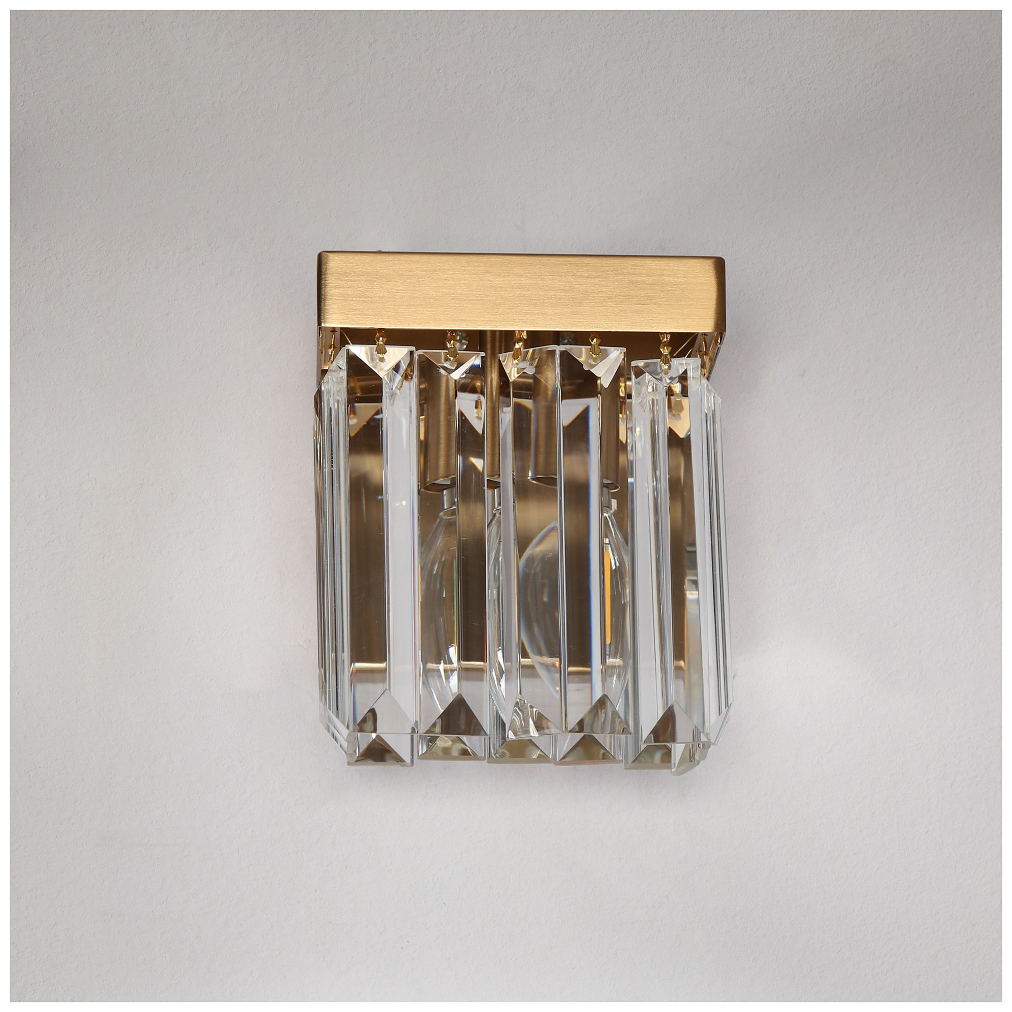 Image 3 Labradorite 1-Light Gold Crystal Wall Sconces - Made to Order more views