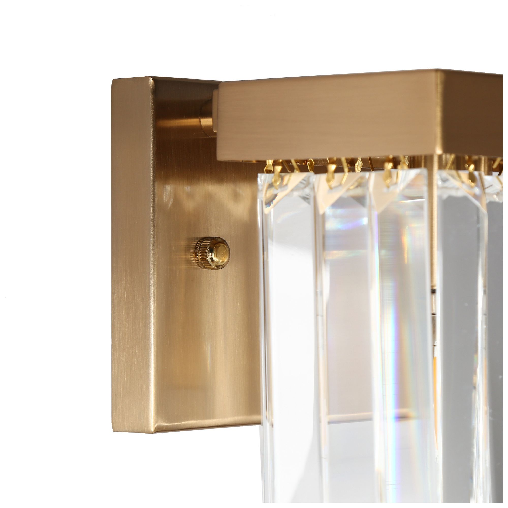 Labradorite 1-Light Gold Crystal Wall Sconces - Made to Order
