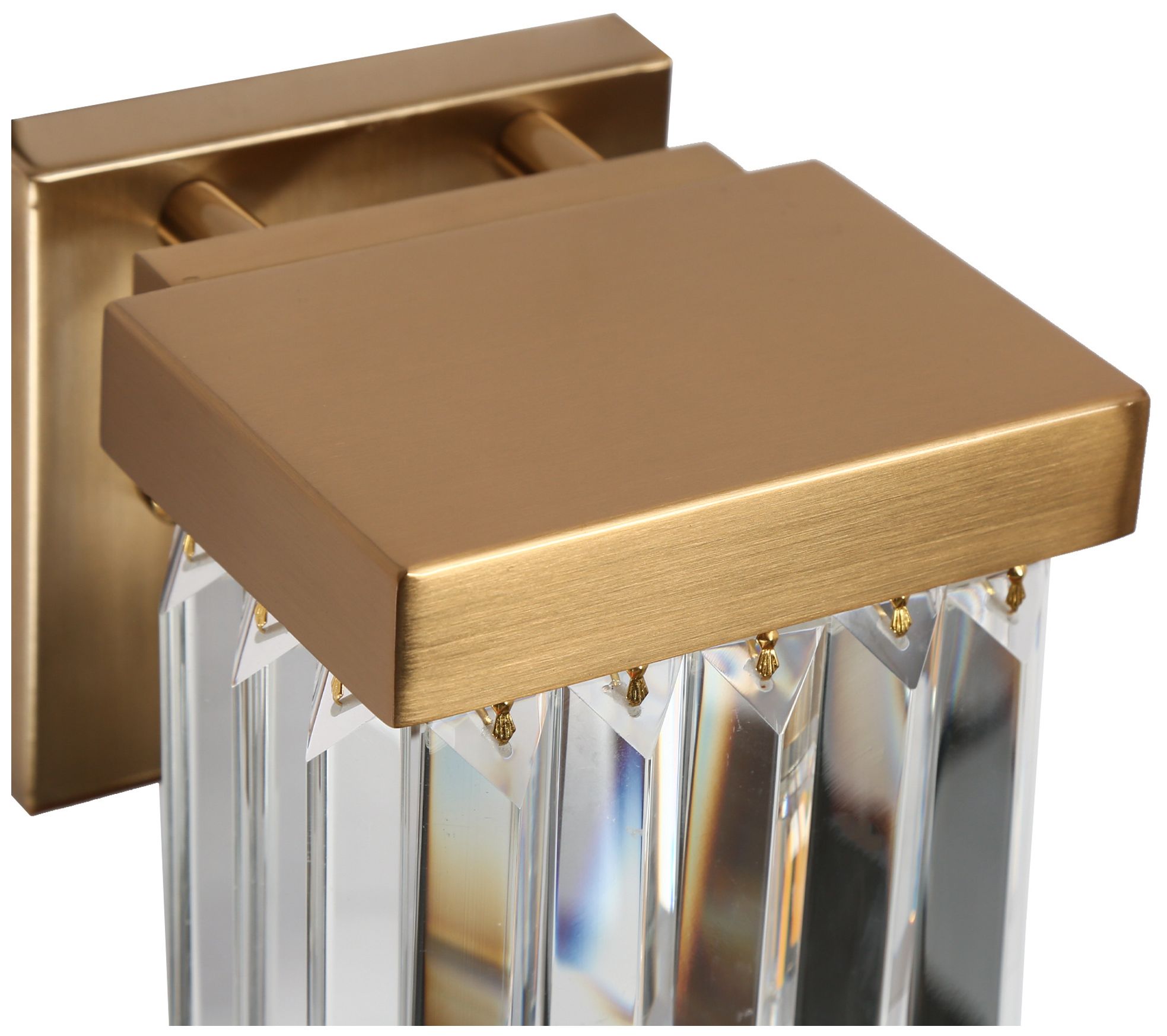 Labradorite 1-Light Gold Crystal Wall Sconces - Made to Order