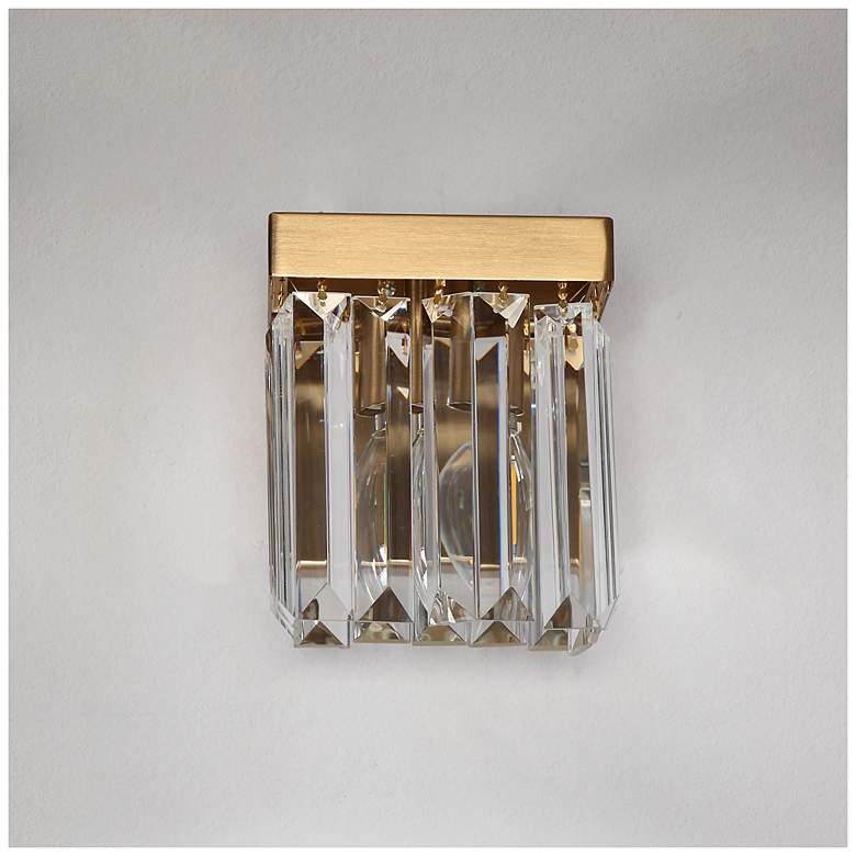 Image 3 Labradorite 1-Light Gold Crystal Wall Sconces more views