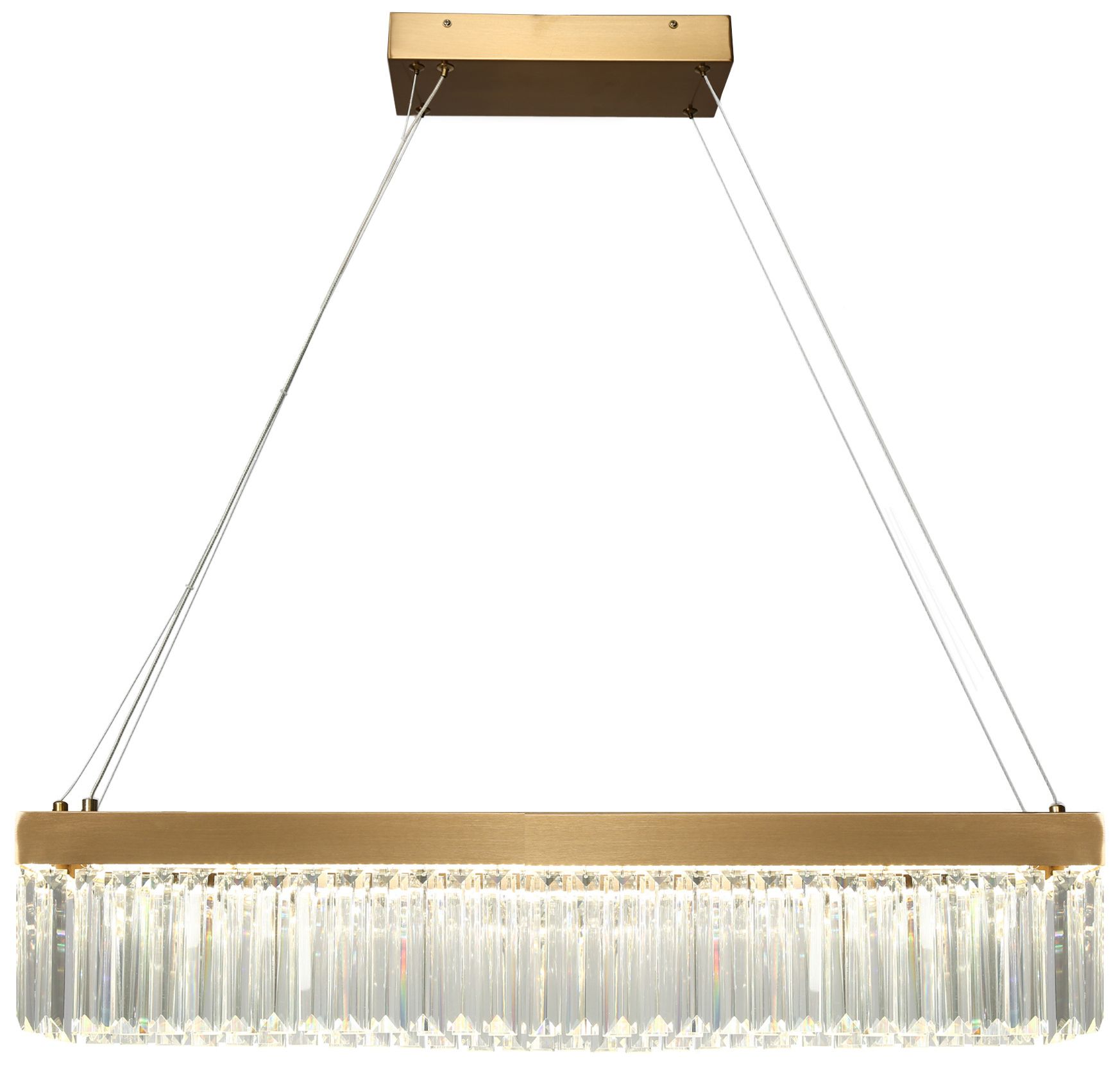 Labradorite 1-Light LED Crystal Island Chandelier - Made to Order