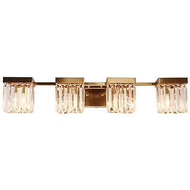 Labradorite 31 1/2" Wide Plating Brass 4-Light Bath Light