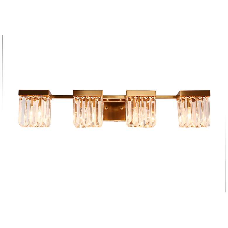 Image 1 Labradorite 4-Light Gold Crystal Bath Lights