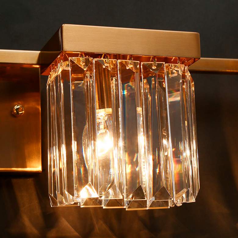 Image 4 Labradorite 4-Light Gold Crystal Bath Lights more views